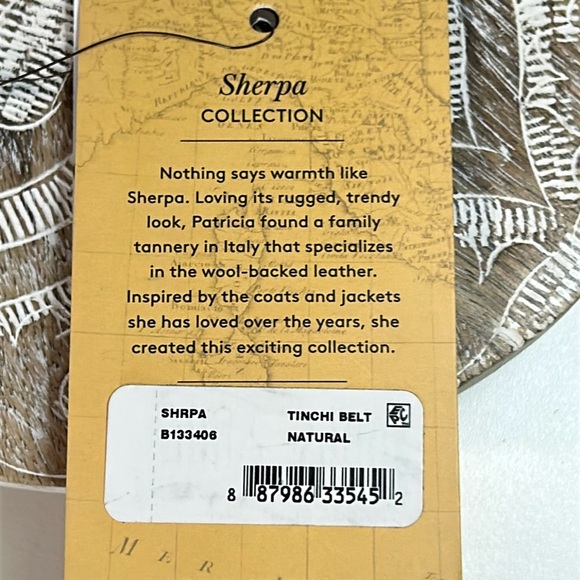 PATRICIA NASH WOMENS BROWN LEATHER WHITE SHERPA  TINCHI BELT BAG NEW WITH TAGS - Picture 10 of 11